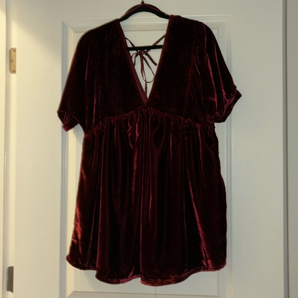 Free People velvet top XS